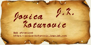 Jovica Koturović vizit kartica